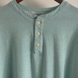 L.L. Bean Light Blue Cotton-Linen Blend Shirt